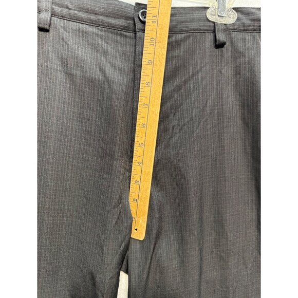 Izod Golf Mens Pinstripe Pants 34x32 Black Polyester Blend Straight Fit - Picture 8 of 11